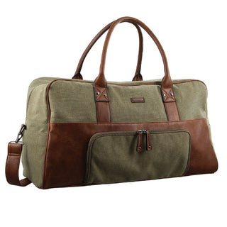 Overnight Bag Brown / Nylon/Canvas PC 2887 BRN Pierre Cardin Canvas Overnight Bag in Brown