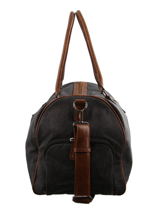Duffel Bag Black / Canvas PC 2581 BLK Pierre Cardin Canvas Overnight Duffel Bag in Black