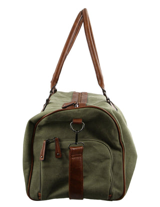 Duffel Bag Brown / Canvas PC 2581 BRN Pierre Cardin Canvas Overnight Duffel Bag in Brown