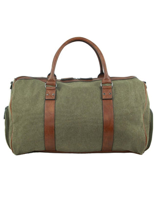 Duffel Bag Brown / Canvas PC 2581 BRN Pierre Cardin Canvas Overnight Duffel Bag in Brown