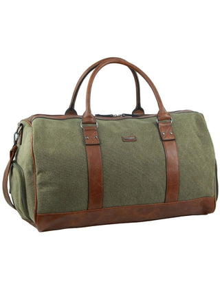 Duffel Bag Brown / Canvas PC 2581 BRN Pierre Cardin Canvas Overnight Duffel Bag in Brown