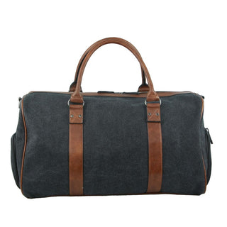 Duffle Bag Black / Canvas PC 2581 BLK Pierre Cardin Canvas Overnight Duffle Bag in Black