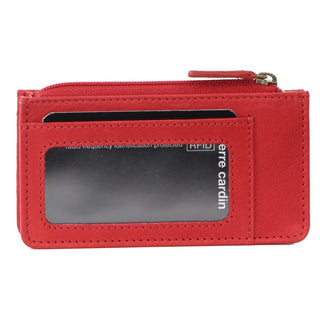 Coin Purse Red / Leather PC 2277 RED Pierre Cardin Coin Purse with Keyring in Red