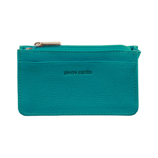 Coin Purse Turquoise / Leather PC 2277 TURQ Pierre Cardin Coin Purse with Keyring in Turquoise