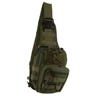 Sling Bag Green / Nylon PC 3857 GRN Pierre Cardin Cross Body Sling Bag Tactical Rucksack Bag in Green