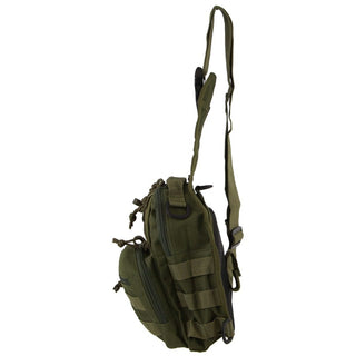 Sling Bag Green / Nylon PC 3857 GRN Pierre Cardin Cross Body Sling Bag Tactical Rucksack Bag in Green