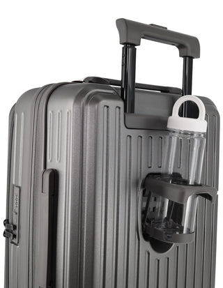 Hard Shell Luggage Pewter / Carry-On (Small) / Polypropylene PC 4169C PUTR Pierre Cardin Escapade 55cm CABIN Hard Shell Case in Pewter