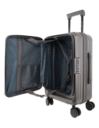 Hard Shell Luggage Pewter / Carry-On (Small) / Polypropylene PC 4169C PUTR Pierre Cardin Escapade 55cm CABIN Hard Shell Case in Pewter