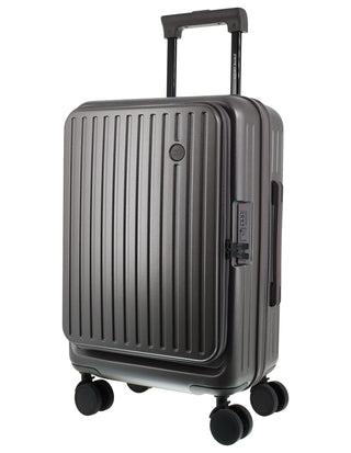 Hard Shell Luggage Pewter / Carry-On (Small) / Polypropylene PC 4169C PUTR Pierre Cardin Escapade 55cm CABIN Hard Shell Case in Pewter