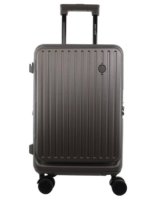 Hard Shell Luggage Pewter / Carry-On (Small) / Polypropylene PC 4169C PUTR Pierre Cardin Escapade 55cm CABIN Hard Shell Case in Pewter