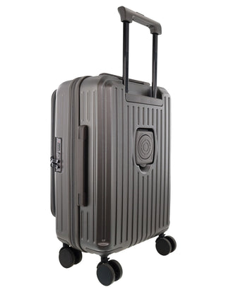 Hard Shell Luggage Pewter / Carry-On (Small) / Polypropylene PC 4169C PUTR Pierre Cardin Escapade 55cm CABIN Hard Shell Case in Pewter