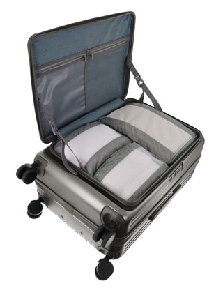 Hard Shell Luggage Pewter / Check-In (Medium) / Polypropylene PC 4169M PUTR Pierre Cardin Escapade 67cm MEDIUM Hard Shell Case in Pewter