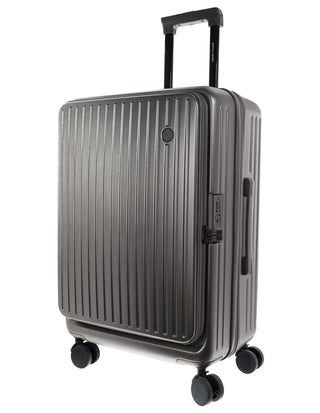 Hard Shell Luggage Pewter / Check-In (Medium) / Polypropylene PC 4169M PUTR Pierre Cardin Escapade 67cm MEDIUM Hard Shell Case in Pewter