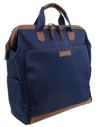 Backpack Navy / Nylon/Vegan Leather PC 4106 NAVY Pierre Cardin Euro Backpack Carry On in Navy