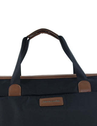 Overnight Bag Black / Nylon/Vegan Leather PC 4108 BLACK Pierre Cardin Euro Overnighter Carry On in Black