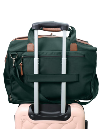 Overnight Bag Olive / Nylon/Vegan Leather PC 4108 OLIVE Pierre Cardin Euro Overnighter Carry On in Olive