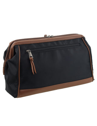 Toiletry Bag Black / Nylon/Vegan Leather PC 4128 BLACK Pierre Cardin Euro Toiletry Bag in Black