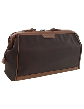 Toiletry Bag Chocolate / Nylon/Vegan Leather PC 4128 CHOC Pierre Cardin Euro Toiletry Bag in Chocolate