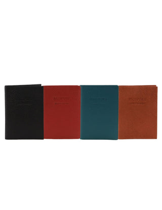 Passport Wallet Leather PC 3909 FAMILY Pierre Cardin Family Pack of 4 Passport Covers in Black, Cognac, Red & Turquoise