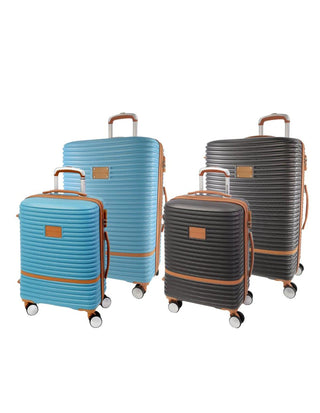 Hard Shell Luggage PC 3937 FAMILY 2 Pierre Cardin Family Pack of luggage - 2 x 2-piece sets of Medium & Cabin suitcases in Blue & White