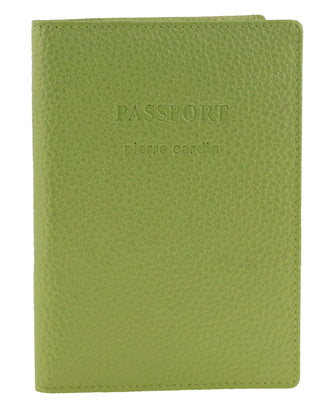 Wallets Green / Leather PC 3909 GRN Pierre Cardin Geniune Leather Passport Wallet Cover in Green