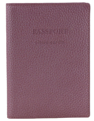 Passport Wallet Pearl / Leather PC 3909 PEARL Pierre Cardin Geniune Leather Passport Wallet Cover in Pearl