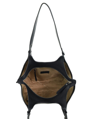 Shoulder/Tote Bag Black / Leather PC 4138 BLACK Pierre Cardin Genuine Italian Leather Shoulder Bag in Black