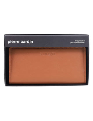 Ladies Wallet Cognac / Leather PC 9130 COGN Pierre Cardin Genuine Ladies Leather Bi-Fold Wallet in Cognac