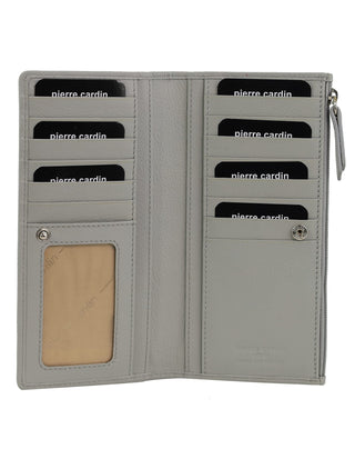 Bi-Fold Wallet Grey / Leather PC 9130 GREY Pierre Cardin Genuine Ladies Leather Bi-Fold Wallet in Grey