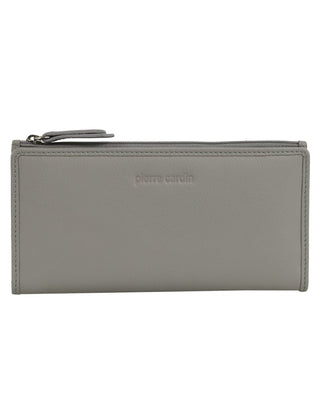 Bi-Fold Wallet Grey / Leather PC 9130 GREY Pierre Cardin Genuine Ladies Leather Bi-Fold Wallet in Grey