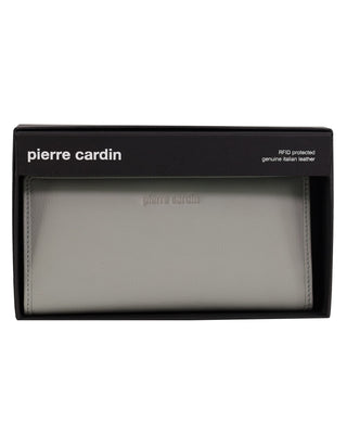 Bi-Fold Wallet Grey / Leather PC 9130 GREY Pierre Cardin Genuine Ladies Leather Bi-Fold Wallet in Grey