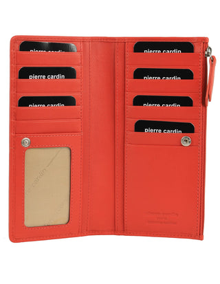 Ladies Wallet Orange / Leather PC 9130 ORA Pierre Cardin Genuine Ladies Leather Bi-Fold Wallet in Orange
