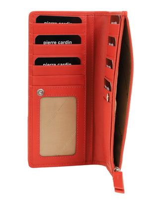 Ladies Wallet Orange / Leather PC 9130 ORA Pierre Cardin Genuine Ladies Leather Bi-Fold Wallet in Orange