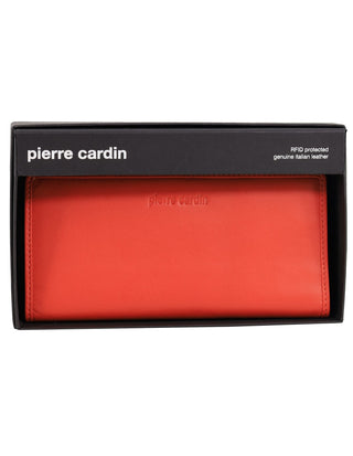 Ladies Wallet Orange / Leather PC 9130 ORA Pierre Cardin Genuine Ladies Leather Bi-Fold Wallet in Orange