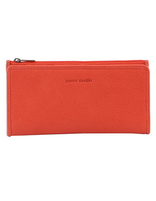 Leather Wallet Orange / Leather PC 9130 ORA Pierre Cardin Genuine Ladies Leather Bi-Fold Wallet in Orange