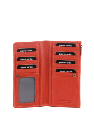Leather Wallet Orange / Leather PC 9130 ORA Pierre Cardin Genuine Ladies Leather Bi-Fold Wallet in Orange