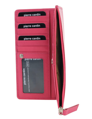 Ladies Wallet Rose / Leather PC 9130 ROSE Pierre Cardin Genuine Ladies Leather Bi-Fold Wallet in Rose