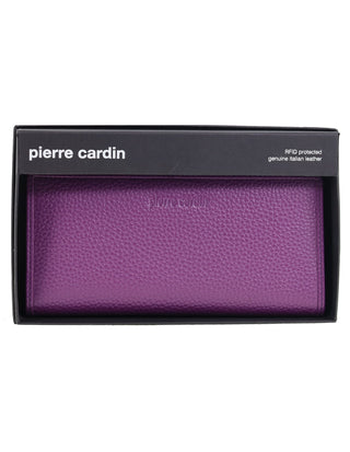 Bi-Fold Wallet Violet / Leather PC 9130 VIOLET Pierre Cardin Genuine Ladies Leather Bi-Fold Wallet in Violet
