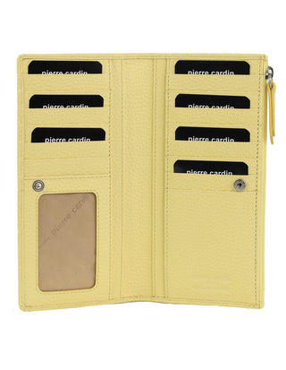Bi-Fold Wallet Yellow / Leather PC 9130 YELL Pierre Cardin Genuine Ladies Leather Bi-Fold Wallet in Yellow