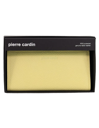Bi-Fold Wallet Yellow / Leather PC 9130 YELL Pierre Cardin Genuine Ladies Leather Bi-Fold Wallet in Yellow