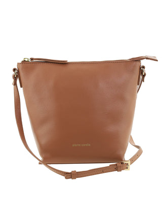 Crossbody Bag Chocolate / Leather PC 4144 CHOCO Pierre Cardin Genuine Leather Bucket Crossbody Bag in Chocolate