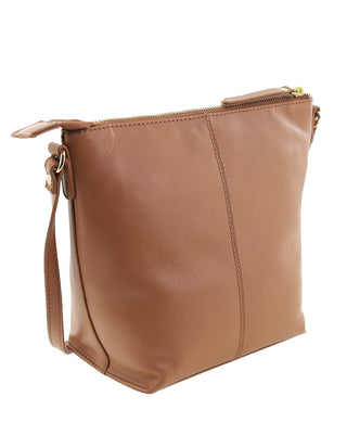 Crossbody Bag Chocolate / Leather PC 4144 CHOCO Pierre Cardin Genuine Leather Bucket Crossbody Bag in Chocolate