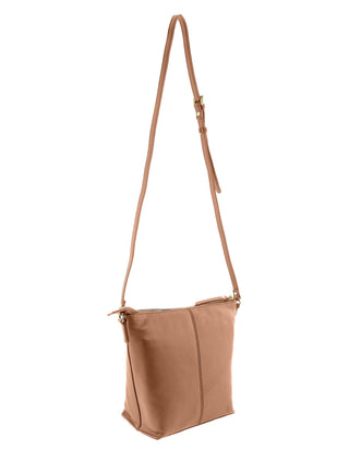 Crossbody Bag Chocolate / Leather PC 4144 CHOCO Pierre Cardin Genuine Leather Bucket Crossbody Bag in Chocolate