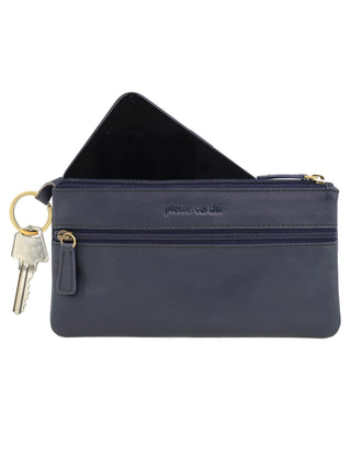 Coin Purse Navy / Leather PC 1488 NAVY Pierre Cardin Genuine Leather Coin Purse in Navy