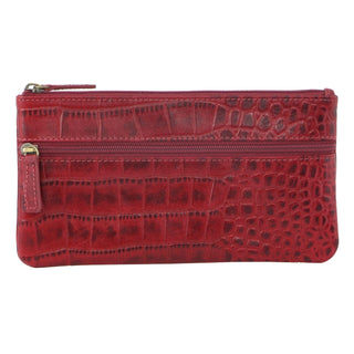 Coin Purse Red-Croc / Leather PC 1488 RED-CROC Pierre Cardin Genuine Leather Coin Purse in Red-Croc