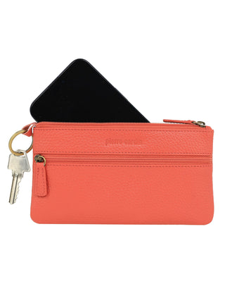 Coin Purse Tangerine / Leather PC 1488 TANGERINE Pierre Cardin Genuine Leather Coin Purse in Tangerine