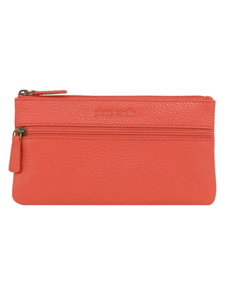 Coin Purse Tangerine / Leather PC 1488 TANGERINE Pierre Cardin Genuine Leather Coin Purse in Tangerine