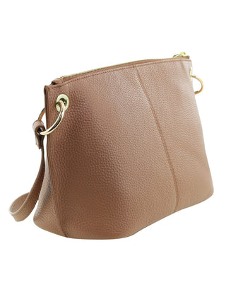 Crossbody Bag Chocolate / Leather PC 4146 CHOCO Pierre Cardin Genuine Leather Crossbody Bag in Chocolate