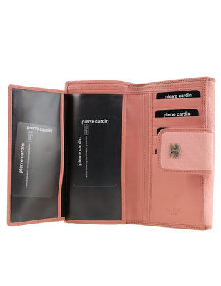 BI-Fold Wallet Pink / Leather PC 11422 PINK Pierre Cardin Genuine Leather Ladies Bi-Fold Wallet in Pink
