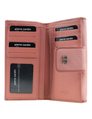 BI-Fold Wallet Pink / Leather PC 11422 PINK Pierre Cardin Genuine Leather Ladies Bi-Fold Wallet in Pink